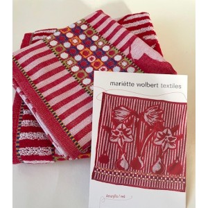 Set Hand- en Theedoek - Amaryllis - Red